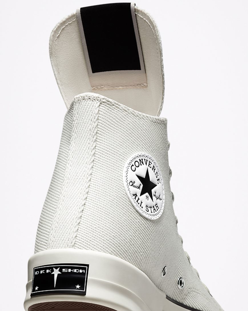 Men's Converse x DRKSHDW DRKSTAR Chuck 70 High Top Shoes White / Black | AU 43109P